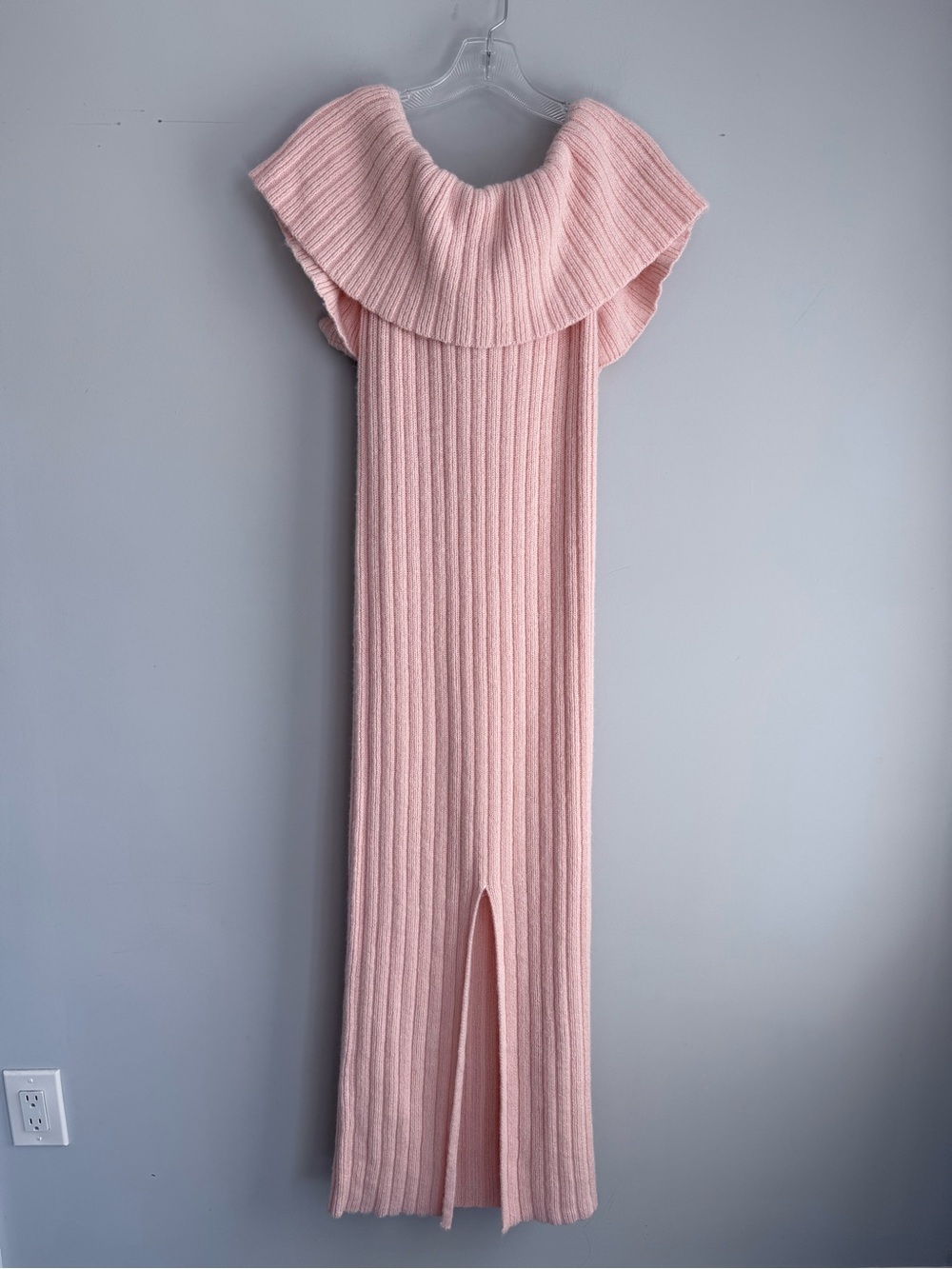 NWT WORTH Collective Aston Bow Front Maxi Sweater Dress in Pinkish Petal M - Picture 5 of 16